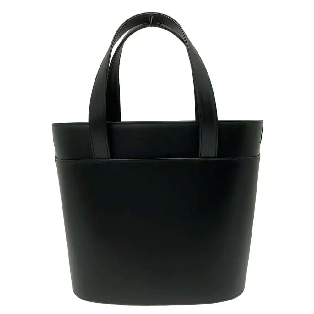 Burberry Handbag Black Beige Multi Leather Cotton